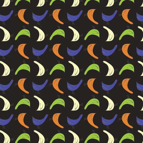 Sömlös färgade bird mönster Stockillustration