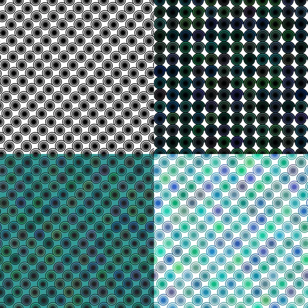 Conjunto de rizos en espiral patrón de color. Textura de fondo de impresión repetida sin fin . — Vector de stock