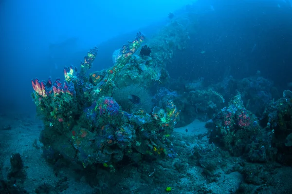 Shipwreck bunaken sulawesi indonesia underwater photo — Stock Photo, Image