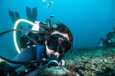 tüplü dalış selfie lembeh boğazı endonezya