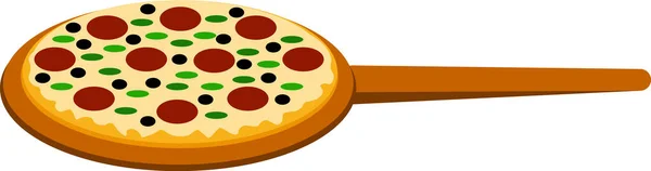 Pizza Ilustración Del Vector Pala — Archivo Imágenes Vectoriales