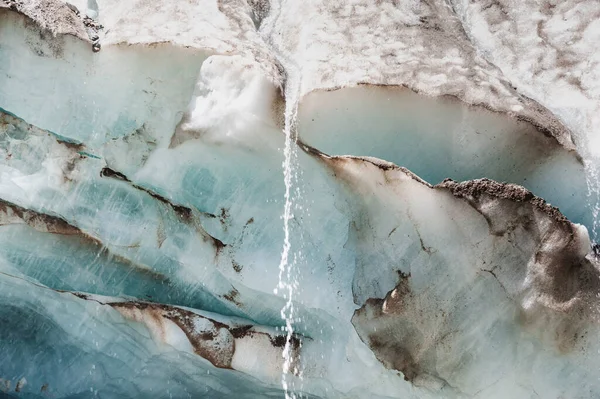 Géorgie Jour Été Chalaadi Glacier Glacier Surface Texture Copy Espace — Photo