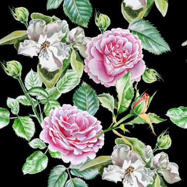 Çiçeklerle kusursuz desen.