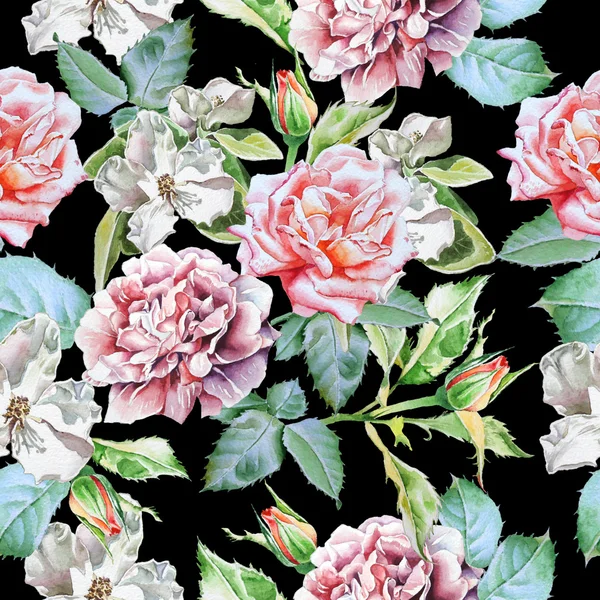 Seamless pattern with flowers. — Stock Photo, Image