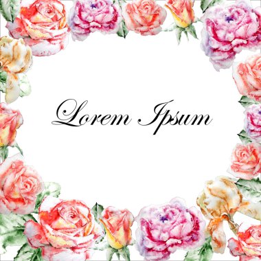 Suluboya çiçek: davetiyeli.