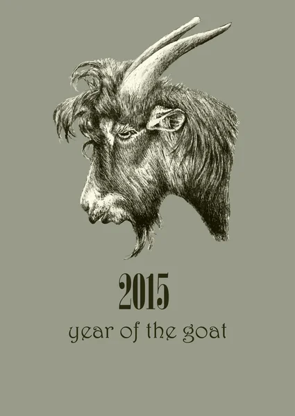 2015. Year of the  Goat — Stock Vector
