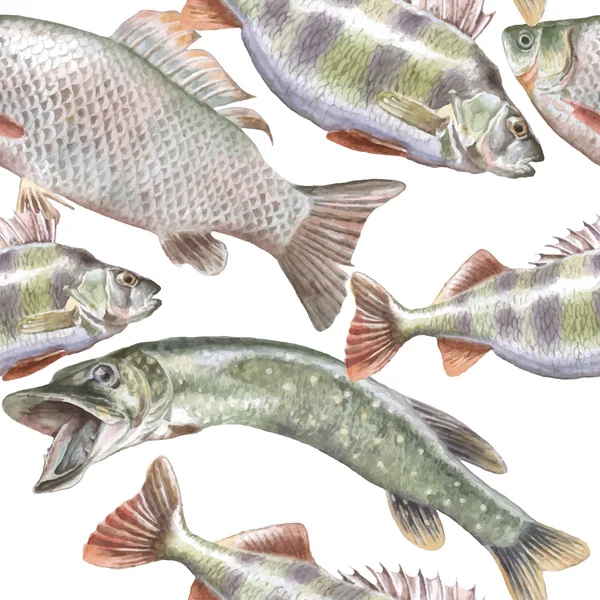 Seamless pattern with fish — Stock Illustration Seamless pattern with fish Royalty Free Stock Vectors