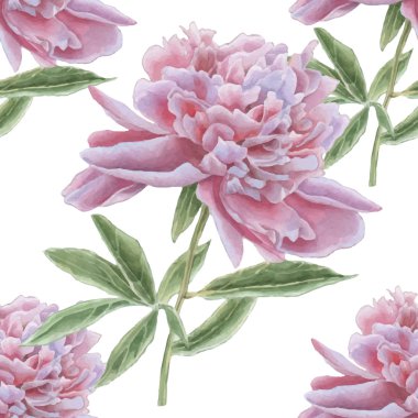 Muhteşem pembe Şakayık ile Seamless Modeli.