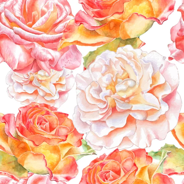 suluboya gül ile Seamless Modeli.