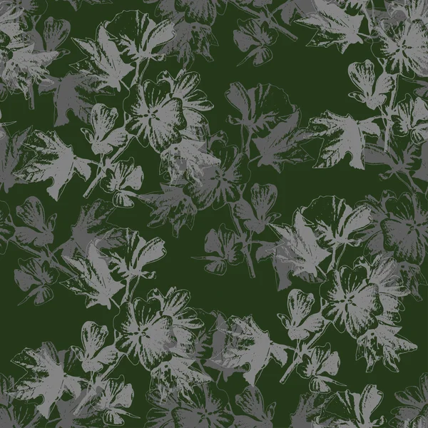 Seamless pattern with geranium flower — Stock Vector