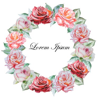 Vintage kartı Güllü. Suluboya.