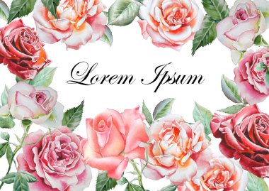 Suluboya çiçek: davetiyeli.