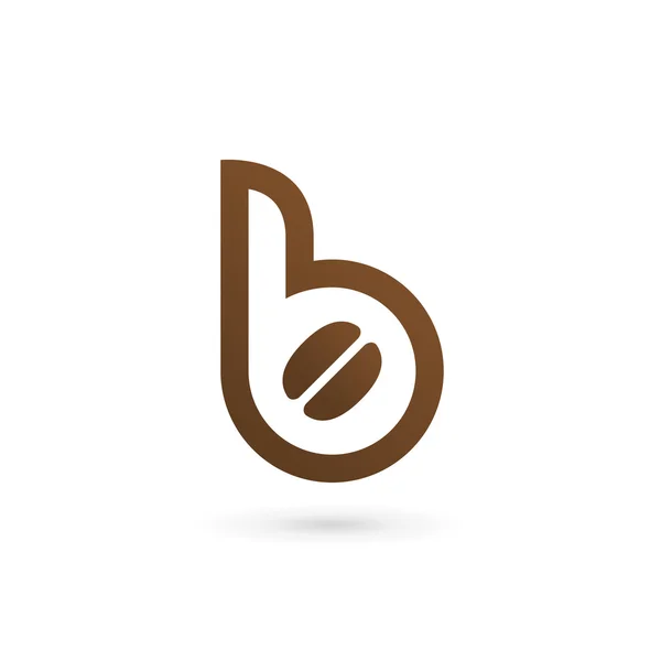 Letter B coffee logo icon design template elements — Stock Vector