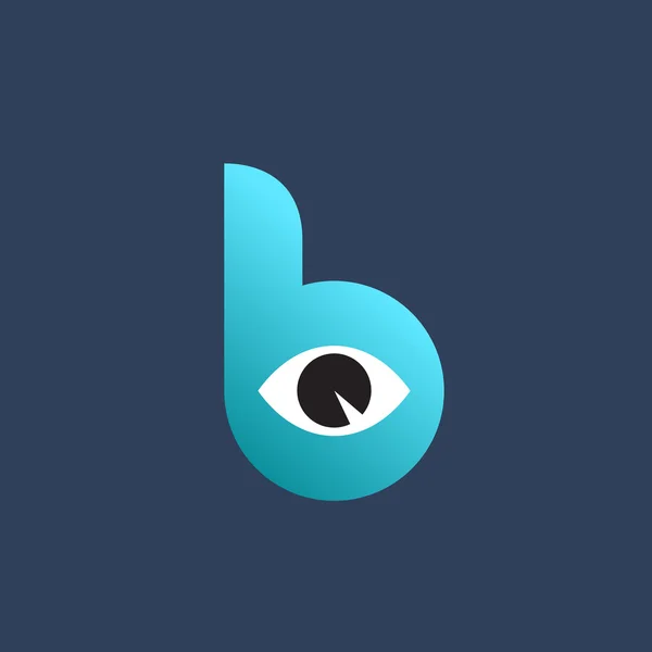 B harfi göz logo simge tasarım şablonu öğeleri — Stok Vektör
