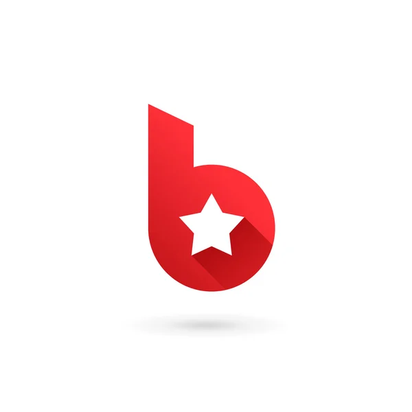 Letter B star-logo pictogram-ontwerpelementen sjabloon — Stockvector