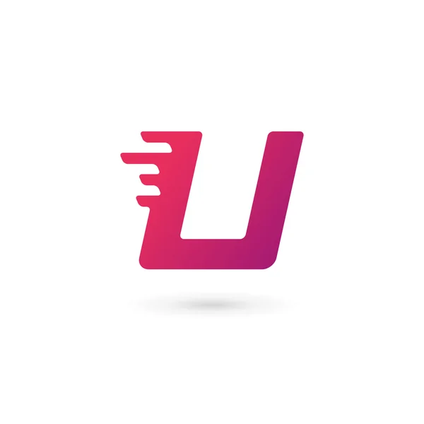 Letra U icono del logotipo elementos de plantilla de diseño — Archivo Imágenes Vectoriales