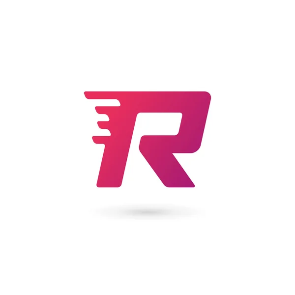 Prvky šablony návrhu ikon loga R — Stockový vektor