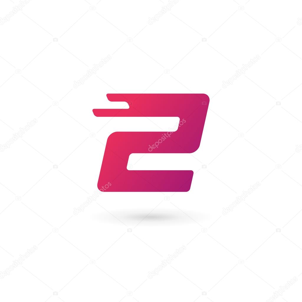 Number 2 logo icon design template elements
