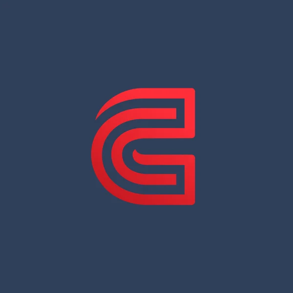 Letra C icono del logotipo elementos de plantilla de diseño — Vector de stock