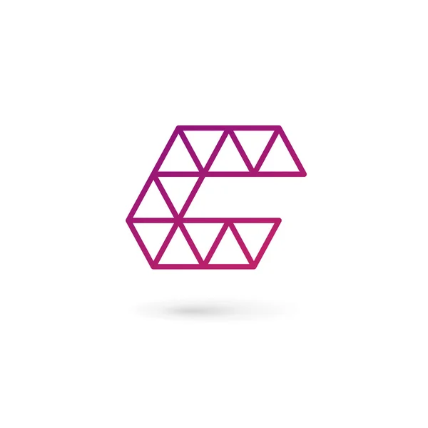 Lettre C éléments de modèle de conception icône logo — Image vectorielle