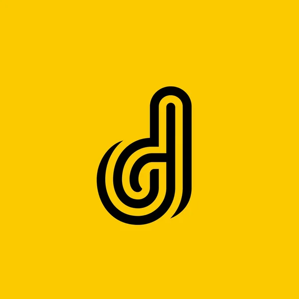 Buchstabe D Logo Symbol Design-Vorlage Elemente — Stockvektor