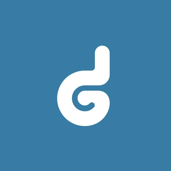 D harfi logo tasarım şablonu ögeleri — Stok Vektör