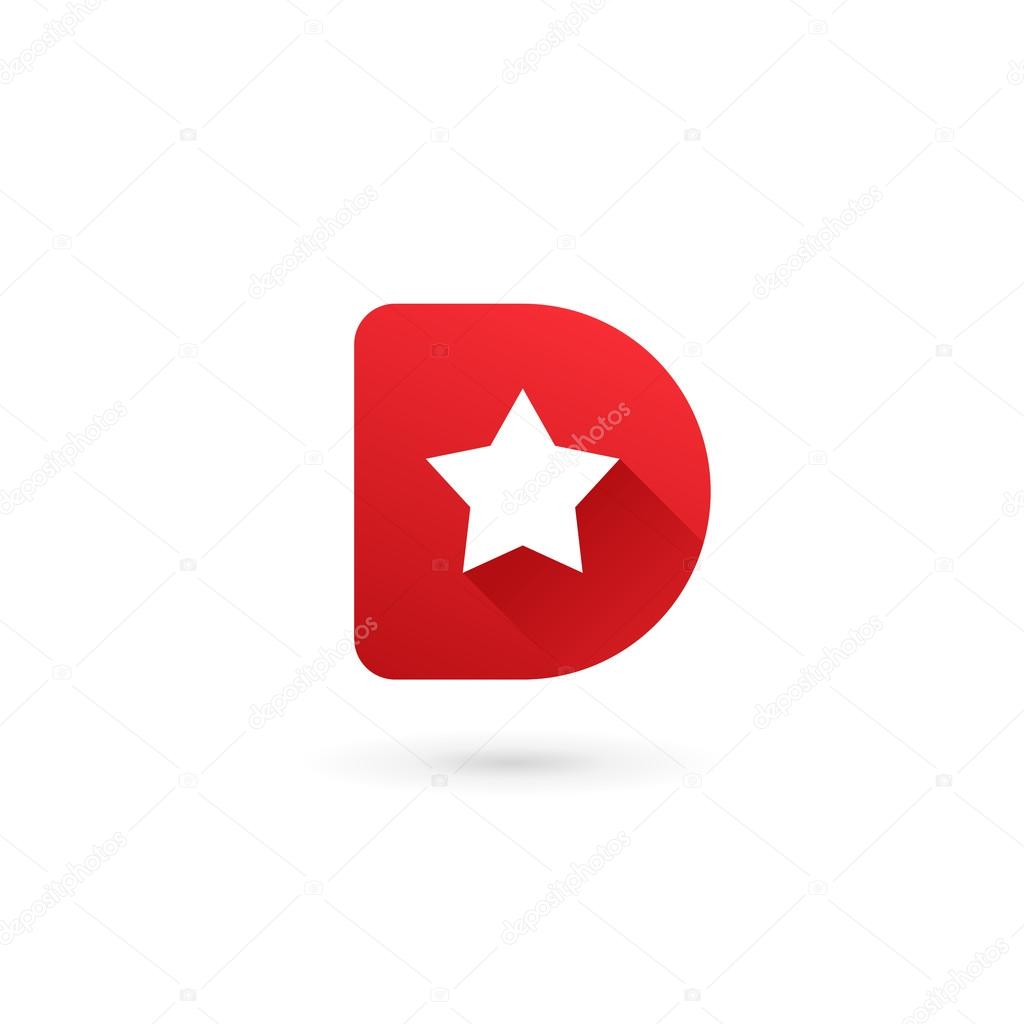 Letter D star logo icon design template elements