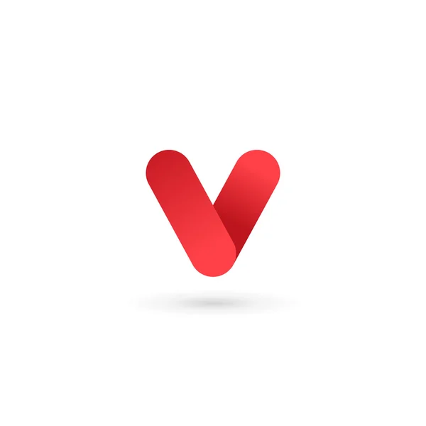 편지 V 번호 5 로고 아이콘 디자인 서식 파일 요소 — 스톡 벡터