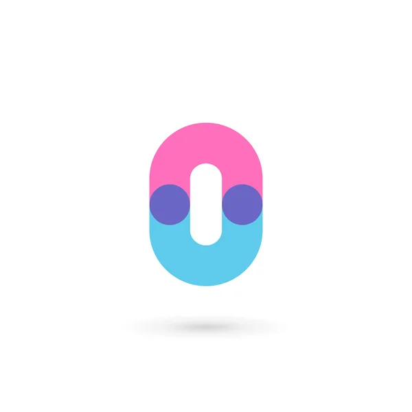 番号 0 のロゴ アイコン デザイン テンプレート要素 — ストックベクタ