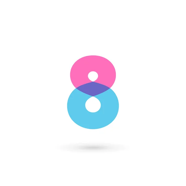 8 番ロゴ アイコンのデザイン テンプレート要素 — ストックベクタ