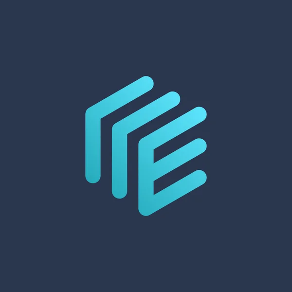 Lettre E éléments de modèle de conception icône logo — Image vectorielle