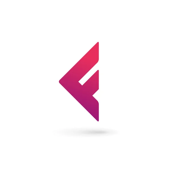 Letra F icono del logotipo elementos de plantilla de diseño — Vector de stock
