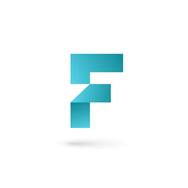 Carta F logotipo ícone design elementos de modelo — Vetor de Stock
