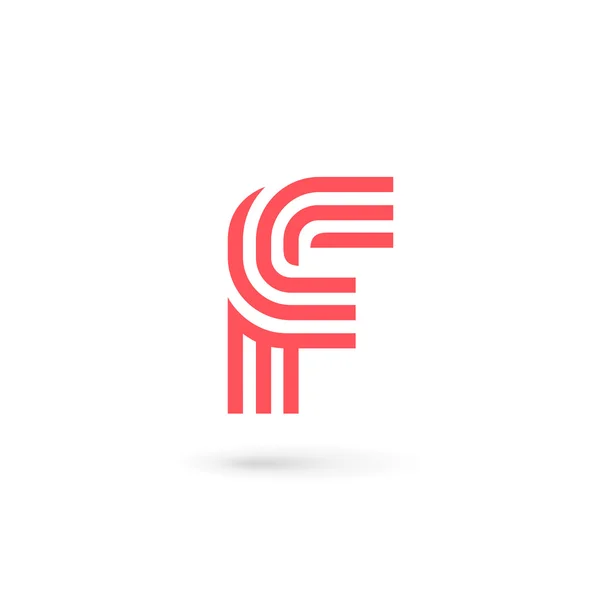 Bokstav F logotyp ikon designmall element — Stock vektor