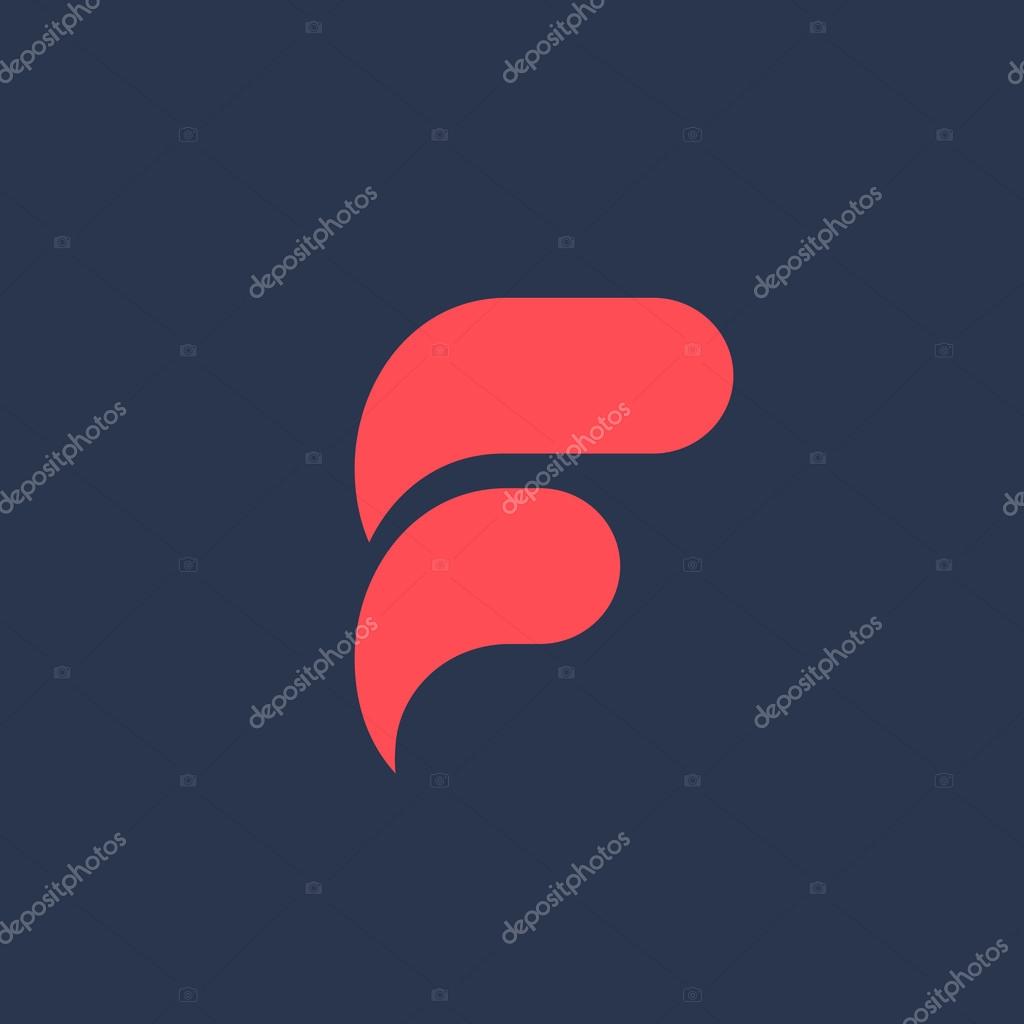 Letter F logo icon design template elements