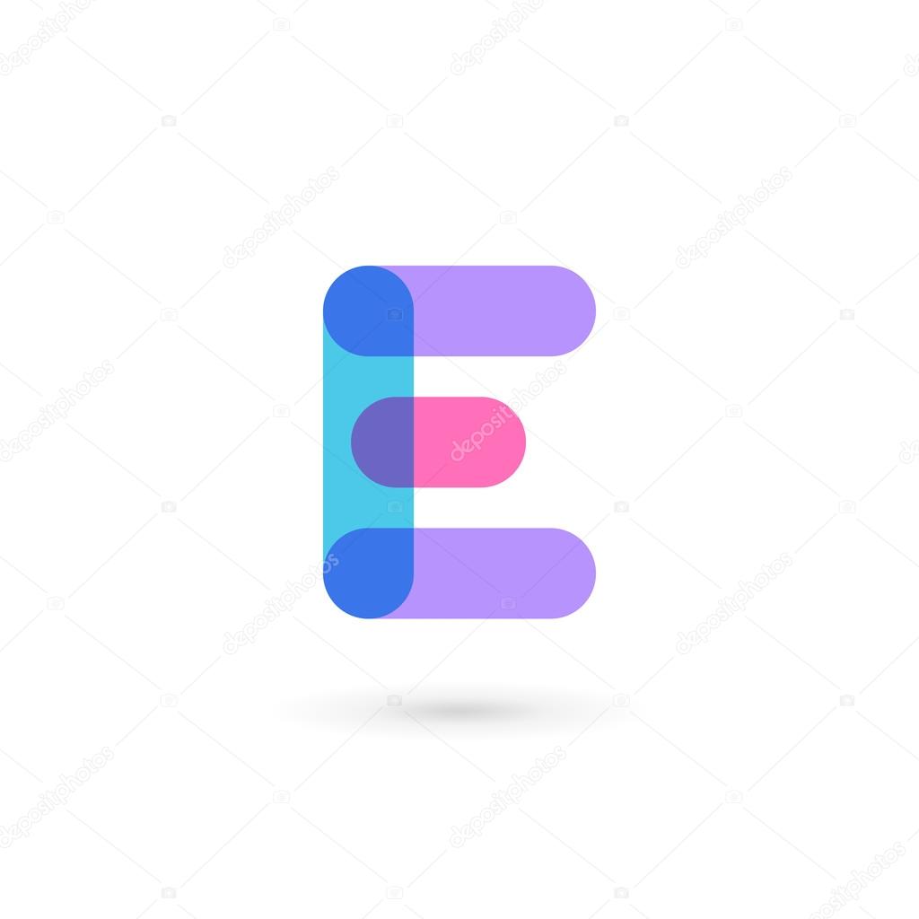 Letter E logo icon design template elements