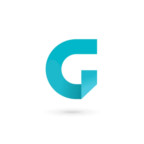 Bokstav G logotyp ikon designmall element — Stock vektor