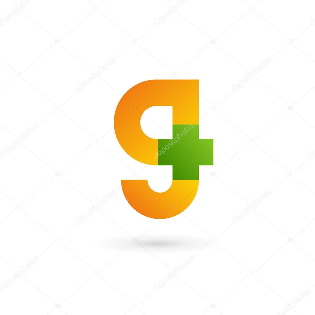 Letter G cross plus logo icon design template elements