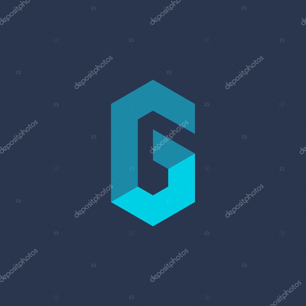 Letter G number 6 technology logo icon design template elements