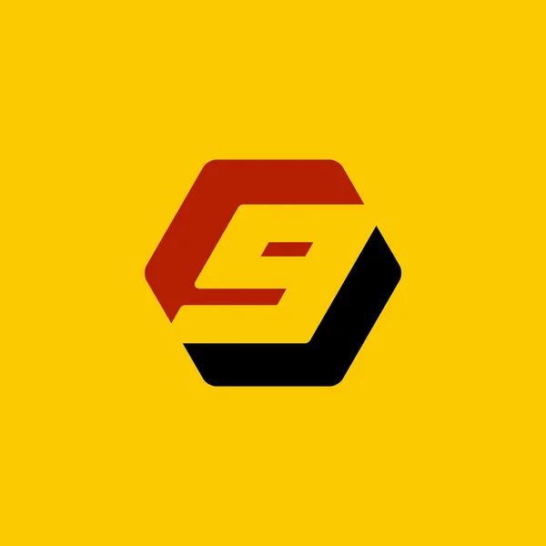 Bokstav G nummer 9 logotyp ikon designmall element — Stock vektor