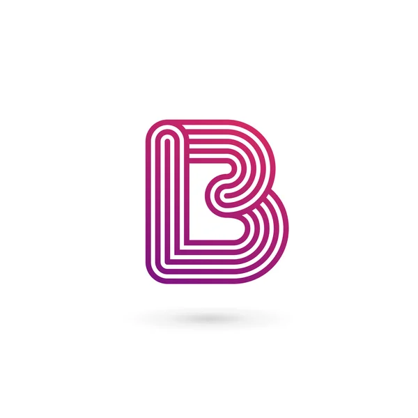 Carta B Logo Icon Design Elementos do modelo —  Vetores de Stock