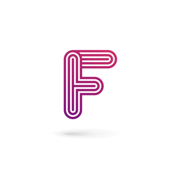 Літера F елементи шаблону дизайну логотипу — стоковий вектор