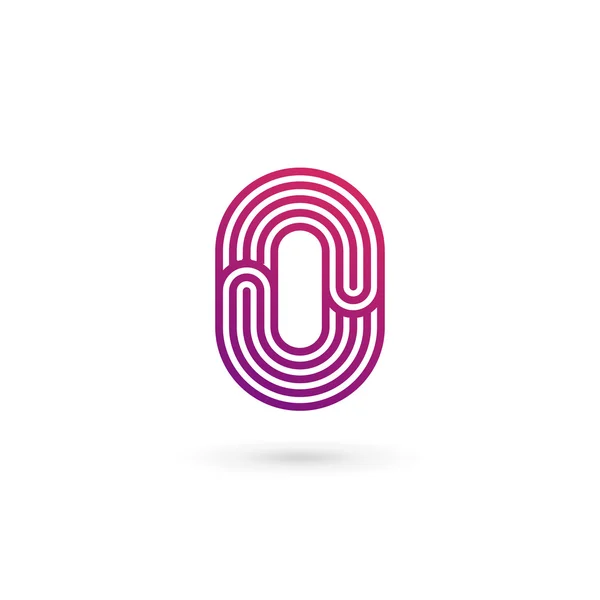 Numéro 0 éléments de modèle de conception icône logo — Image vectorielle