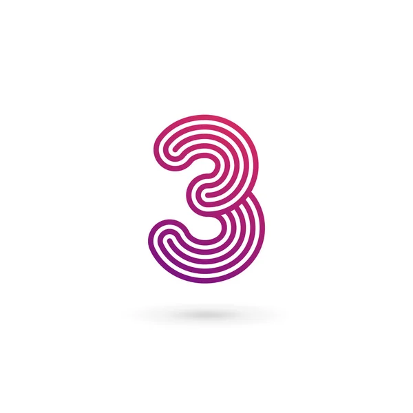 デザイン テンプレート要素数 3 のロゴのアイコン — ストックベクタ