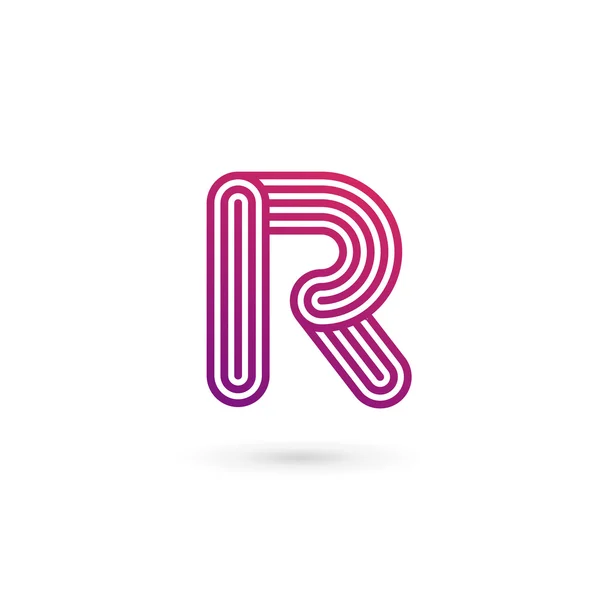 文字Rロゴアイコンデザインテンプレート要素 — ストックベクタ