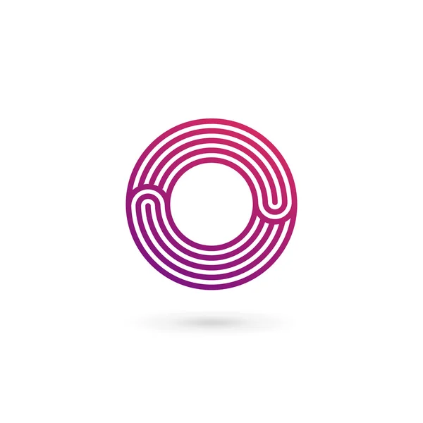 Letra O número 0 icono del logotipo elementos de plantilla de diseño — Archivo Imágenes Vectoriales