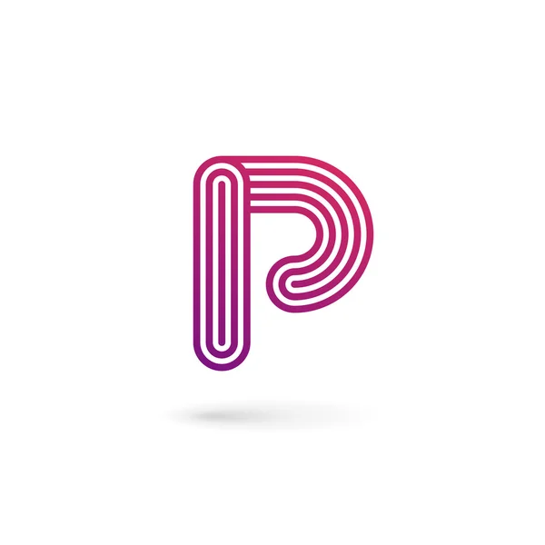 Lettera P logo icona elementi modello di design — Vettoriale Stock
