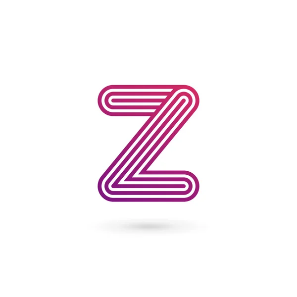 Z logo pictogram ontwerp sjabloon briefelementen — Stockvector