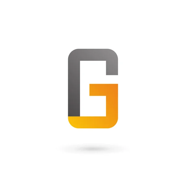Letter G nummer 6 GSM logo pictogram sjabloon ontwerpelement — Stockvector