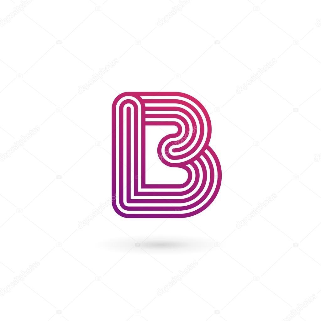 글자 B 로고 아이콘 설계 기본 요소 스톡 벡터 - ©arbuzu 122906362, image size:1024x1024